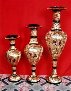 Vase à fleurs en laiton de haute qualité, nouveau design, rond, avec impression en relief, pour Noël, Lord LV102010, moulage - Product Image 6