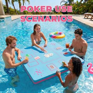 Mesa de Mahjong Flotante Americana de Material EVA para 4 Jugadores, Mesa de Juego Acuática para Tarjetas de Póker, Dominós, para Adultos, Jacuzzi - Product Image 6
