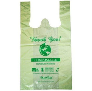 Sac à provisions à gousset latéral personnalisable par gravure biodégradable Oxo + Pla de haute qualité pour les supermarchés - Product Image 4
