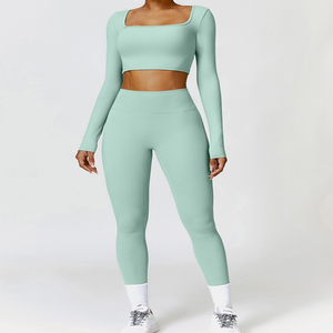 Activia, ropa deportiva ligera y transpirable para mujer, ropa de gimnasio, conjuntos de Yoga personalizables, sujetador de manga larga con cremallera, conjuntos de Yoga - Product Image 6