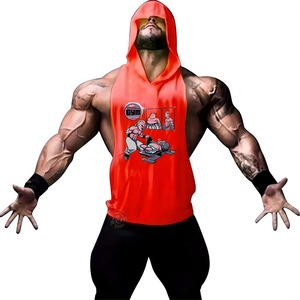 2025 nuevos deportes de verano 3D impreso Jogging Wear camisetas de algodón 100% transpirable de alta calidad personalizado hombres gimnasio camiseta sin mangas - Product Image 4