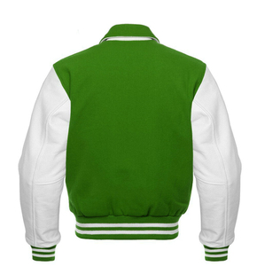Veste universitaire pour homme de haute qualité, personnalisée, solide, confortable, grande taille, corps en laine, manches en cuir, toile, couleurs personnalisées - Product Image 2
