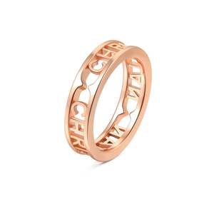 เจลิยา บี มาย เลิฟแหวนแฟชั่นผู้ชายชุบทองและโรสโกลด์แบบปรับแต่งได้ - Product Image 2