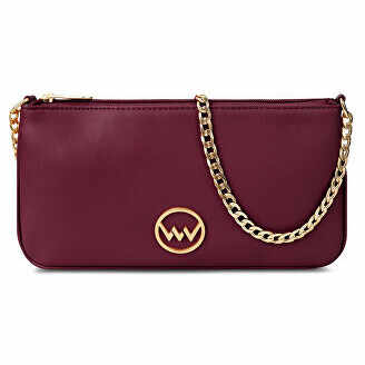 Women's Hazell Wine Satin Clutch Elegant Damské Psaníčko for Evening Occasions