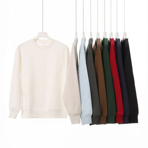 Fábrica 350gsm French Terry Crewneck Sudaderas Logotipo personalizado Unisex Mujeres Hombres Heavyweight Plain Pullover Sudadera Sudaderas con capucha - Product Image 2