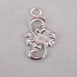 Charme de fleur en argent sterling breloques en argent sterling pour bracelets colliers fournitures en argent sterling en gros - Product Image 5