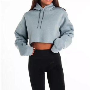 Sweat-shirts pour femmes en gros à prix avantageux, de haute qualité, avec impression en relief personnalisée, sweat-shirts en coton coréen pour femmes, sweat-shirts oversize pour femmes - Product Image 2