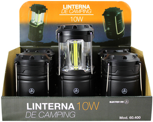 Set di 6 lanterne da campeggio LED pieghevoli con gancio e magnete 10W (Electro DH 60.400) - Product Image 1
