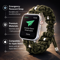 Bracelet de montre Apple en nylon tressé style unique, haute couture, respirant, 38mm 42mm, accessoires pour montre connectée