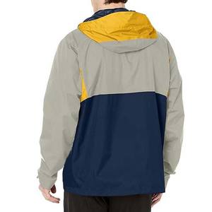 Chaquetas de hombre con diseño de logotipo personalizado OEM de color de contraste, chaquetas de hombre impermeables con Cremallera de nailon y poliéster de estilo callejero - Product Image 3