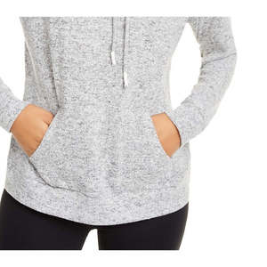 Felpa con Collo Alto Ultra Flirt per Donna, Foderata in Sherpa, Grigia, Taglia Piccola, Traspirante, Top Corto in Seta per la Stagione Autunnale - Product Image 3