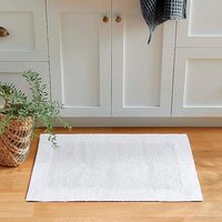 Tapis de bain 100% coton pur, super doux, absorbant, tufté, moderne, 17x24, réversible, fait main, lourd, lavable, pour la maison et l'hôtel