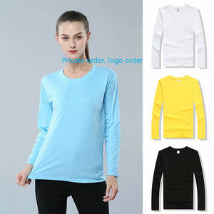 Camisas de manga larga de algodón de alta calidad personalizadas nuevas camisetas de impresión de color sólido nuevas para hombres y mujeres camiseta para hombres - Product Image 4