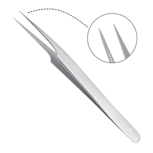 Pince à cils professionnelle Logo personnalisé gratuit rose adhérence parfaite aux cils pince à épiler pointe de fibre pince à épiler pour Extension de cils - Product Image 3