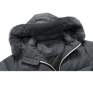 Modern Women's Winter Cropped Puffer Jacket Zipper Fabric Breathable Windproof Insulated Fashion-Forward Design Plain Dyed - Product Image 4