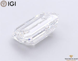 Solitario 3,00 quilates 10,06mm laboratorio cultivado corte esmeralda CVD diamante D Color VS1 claridad IGI certificado obra maestra - Product Image 3