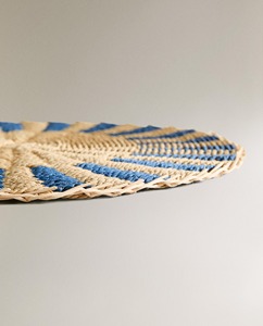 Mantel individual redondo de algas marinas con borde azul Productos ecológicos Hecho en Vietnam Mantel Decoración de mesa al por mayor - Product Image 4