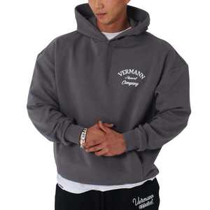 Sweatshirts de jogging personnalisés avec impression bouffante et broderie 100% sweats à capuche en coton pour hommes Service OEM disponible - Product Image 1