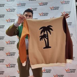 Chándal de lana de algodón 100% para hombre, paneles multicolores, pantalones de chándal bordados de chenilla, Sudadera con capucha estampada, más verano térmico - Product Image 5