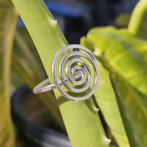 Venta directa de fábrica, superventas, anillo espiral Simple grueso, diseño minimalista, anillo de Plata de Ley 925 pura - Product Image 1