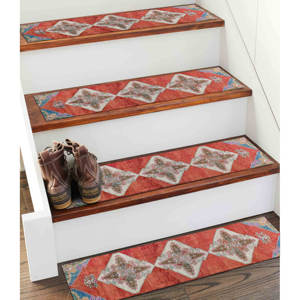 Red <b>Rug</b>, Printed <b>Rug</b>, Ethnic Pattern, Modern, Pet Friendly, Machine <b>Washable</b>,Goblen - Product Image 3
