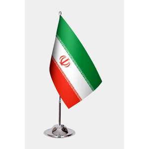 Drapeaux de bureau personnalisés Iran 3x5ft en satin, nylon, plastique, polyester, vinyle, bannières imprimées numériquement, mât de drapeau en aluminium et fibre de verre, voitures - Product Image 1