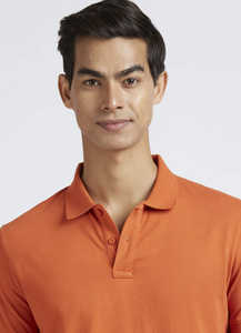 เสื้อยืดโปโลของผู้ชายเสื้อโปโลแขนสั้นผ้าคอตตอน100% กันยับสำหรับชุดลำลองแบบสั่งตัดสีได้ - Product Image 5