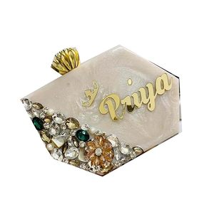 Sac à main en résine de créateur, style ange, amour, moderne, élégant, peint à la main, prix direct d'usine, vente en gros, collection pour les soirées - Product Image 2