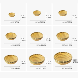 Vietnamese Wholesale Natural Hand <b>Woven</b> Bamboo Storage <b>Baskets</b> for Kitchen & <b>Laundry</b> Rustic Snack & Vegetable Storage - Product Image 5