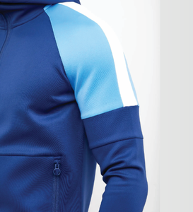 Survêtement zippé d'entraînement respirant pour hommes avec capuche | Survêtement avec logo personnalisé de haute qualité | Survêtement d'entraînement en gros - Product Image 5