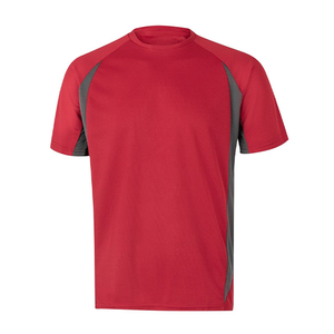 Trendy Summer Color-block O-neck Short-sleeve T-<b>shirt</b> Moisture-wicking 220g Knitted Blank Sporty Relaxed Fit T-<b>shirts</b> - Product Image 6