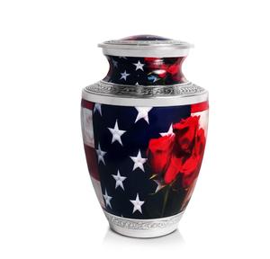 โกศเผาศพธงอเมริกันสำหรับขี้เถ้าของมนุษย์แบบเต็มขนาด - Product Image 4