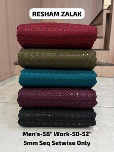 Majisa ผ้าเรยอน Chikan สำหรับผู้ชายสิ่งทอปักลายที่ละเอียดอ่อนยืดได้สำหรับเสื้อผ้าสำหรับเด็กผู้ชายและเด็กผู้หญิง - Product Image 2