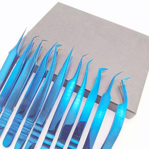 Pince à cils Volume russe en acier inoxydable avec pointe en fibre modèle d'applicateur de cils à prise durable - Product Image 6