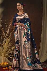 Latest Designer Soft Banarasi Silk Printed Work Women's High-quality Party Festival <b>Saree</b> by FabZone - Product Image 2