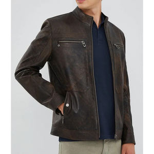 Venta al por mayor de chaqueta de cuero auténtico personalizable para hombre último diseño reversible transpirable - Product Image 4