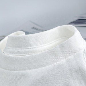 เสื้อยืดผ้าฝ้ายสีขาวล้วนสำหรับชายและหญิงเสื้อยืดสี100% แบบสั่งทำ - Product Image 6