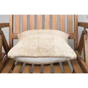 หมอนผ้าวูลปักลายเบจและวินเทจพิมพ์ลายดอกไม้ชนบทขนาด14x14นิ้วสุดหรู - Product Image 5