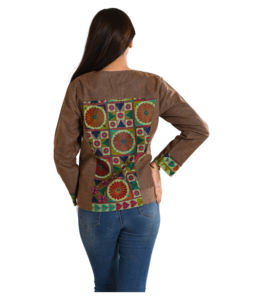 Automne/hiver nouveau manteau en coton matelassé pour femmes avec patchs brodés confortable décontracté à manches longues lâche chaud veste courte - Product Image 6