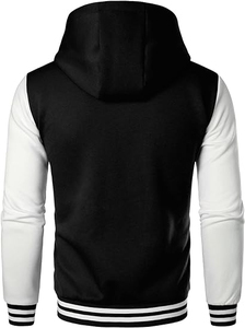 2025 Factory Wholesale Custom Cotton Fleece <b>Baseball</b> Varsity <b>Jacket</b> <b>for</b> <b>Men</b> Casual Sports Hooded Letterman <b>Jacket</b> Stand Coated - Product Image 3