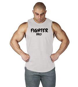 Débardeurs de gym en coton pour hommes Débardeurs respirants noirs et gris Débardeurs tricotés vendus en gros d'usine - Product Image 4