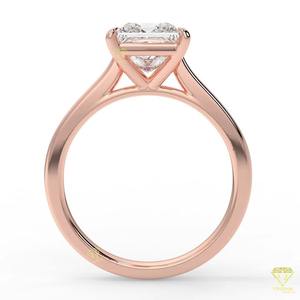 Anillo de princesa de diamantes cultivados en laboratorio VVS impecable solitario de la mejor calidad en brillante y perfecto para momentos de compromiso atemporales - Product Image 4