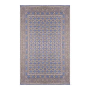 Tapis de Peshawar et de Khotan noué à la main, unique en son genre, 9'7 x 8'4 Pes_Kho_338 - Product Image 1