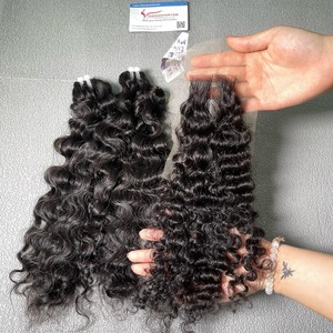 Nouveau Steam Birman Bouclés Naturel Noir Couleur 100% Vierge Remy Extensions de Cheveux Humains Style De Luxe de Thanh An hair - Product Image 1