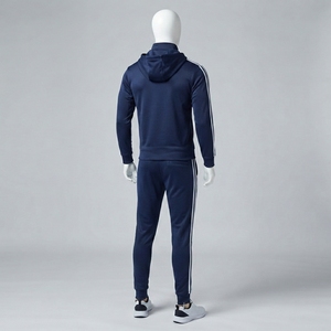 Conjunto Deportivo Azul Marino para Hombre, Chaqueta con Cierre Completo y Pantalones Jogger, Ropa Deportiva para Gimnasio, Running, Fitness, Casual y Urbana - Product Image 3