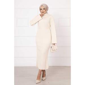 Robe perlée épaule Ecru - Product Image 4