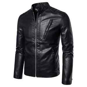 Chaqueta de Cuero de Nueva Llegada, Chaqueta de Invierno con Diseño Moderno, Cómoda Chaqueta de Piel de Oveja con Cuello Camisero y Mangas Completas para Hombre - Product Image 4