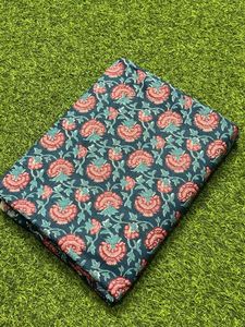 100% ผ้าคอตตอนโบโฮพิมพ์ลายดอกไม้สีขาวงานประดิษฐ์ทำมือวัสดุสิ่งทออินเดียสำหรับเด็กผู้หญิง - Product Image 3