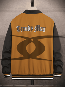 Chaqueta universitaria de cuero informal con estampado personalizado para hombre, cuello de piel de oveja, diseño superior con botones transpirables para la temporada de invierno - Product Image 2