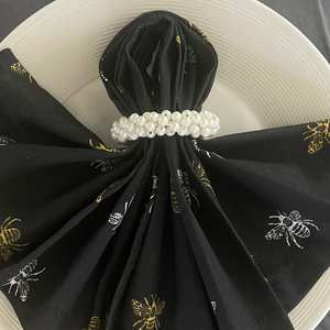 Ronds de serviette, ronds de serviette en rotin, ronds de serviette en osier, décor de table - Product Image 3